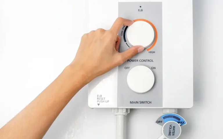 turning knobs on tankless water heater